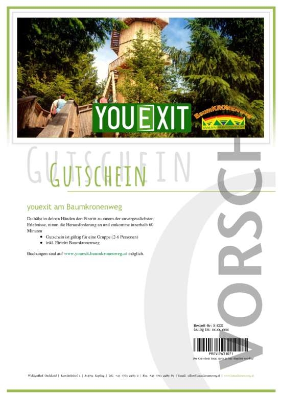 Gutscheine Baumkronenweg