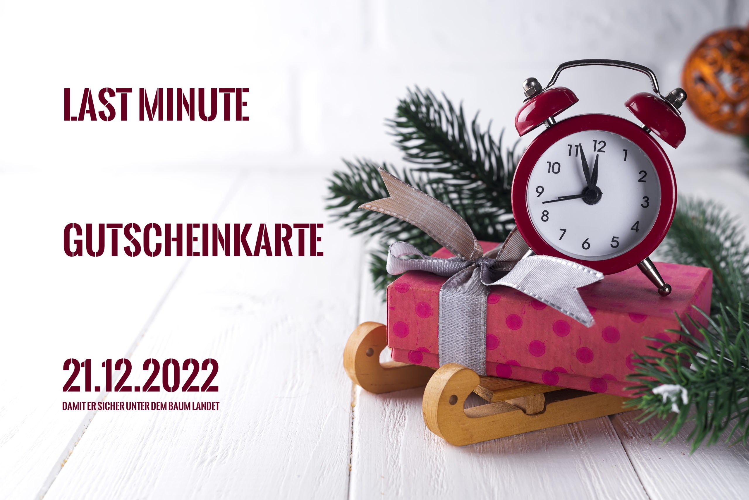 Gutscheinkarte Last Minute